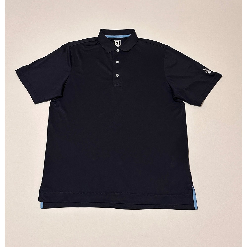 FootJoy‎ Athletic Fit Golf Polo Shirt Mens Medium Navy Blue Performance Stretch